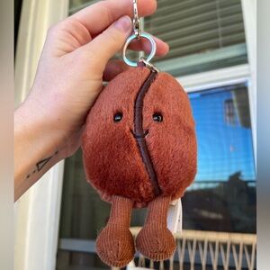 LIKE NEW Amuseables Coffee Bean Bag Charm Jellycat ☕️
